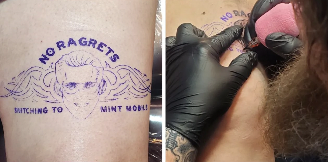 No Regerts This No Ragrets Temporary Tattoo Is The Ultimate Tattoo Fail  Prank